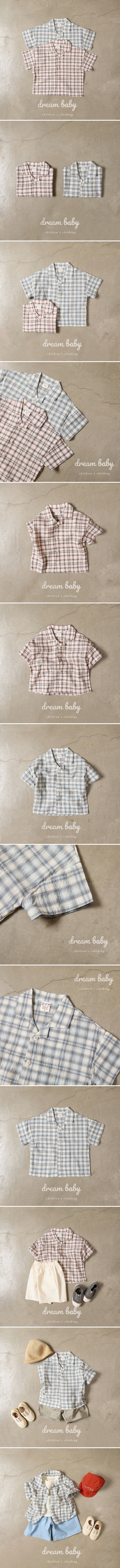 Dream Baby - Korean Children Fashion - #stylishchildhood - Grid Shirt