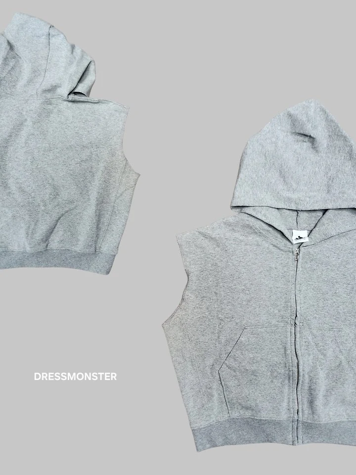 Dress Monster - Korean Children Fashion - #childofig - Sleeveless Zip-Up - 3