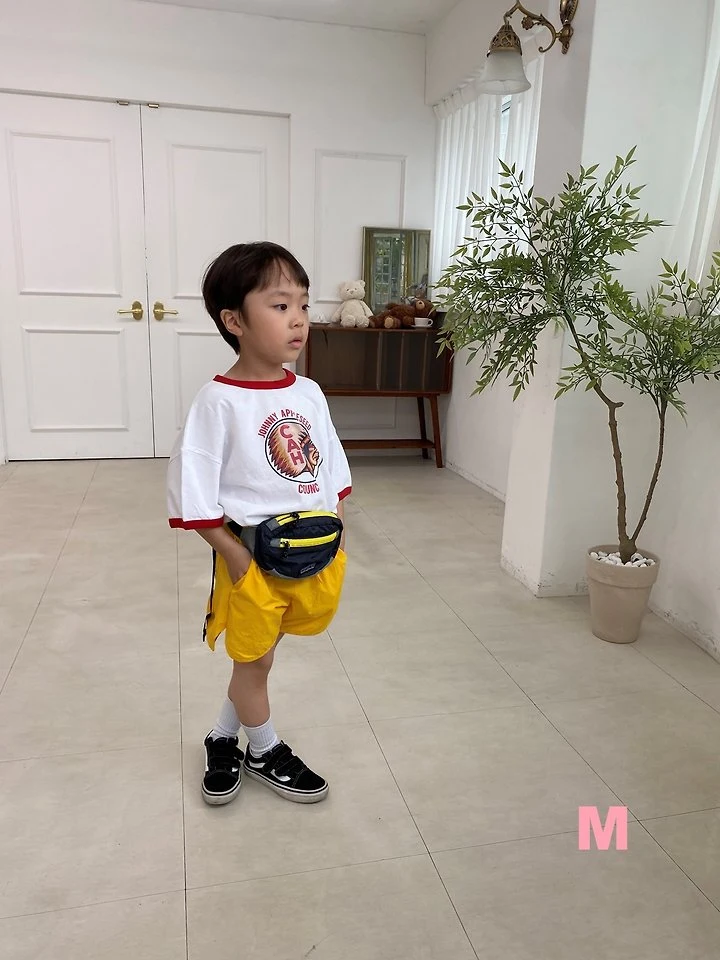 Dress Monster - Korean Children Fashion - #kidsshorts - Gochujang Ringer Tee - 9
