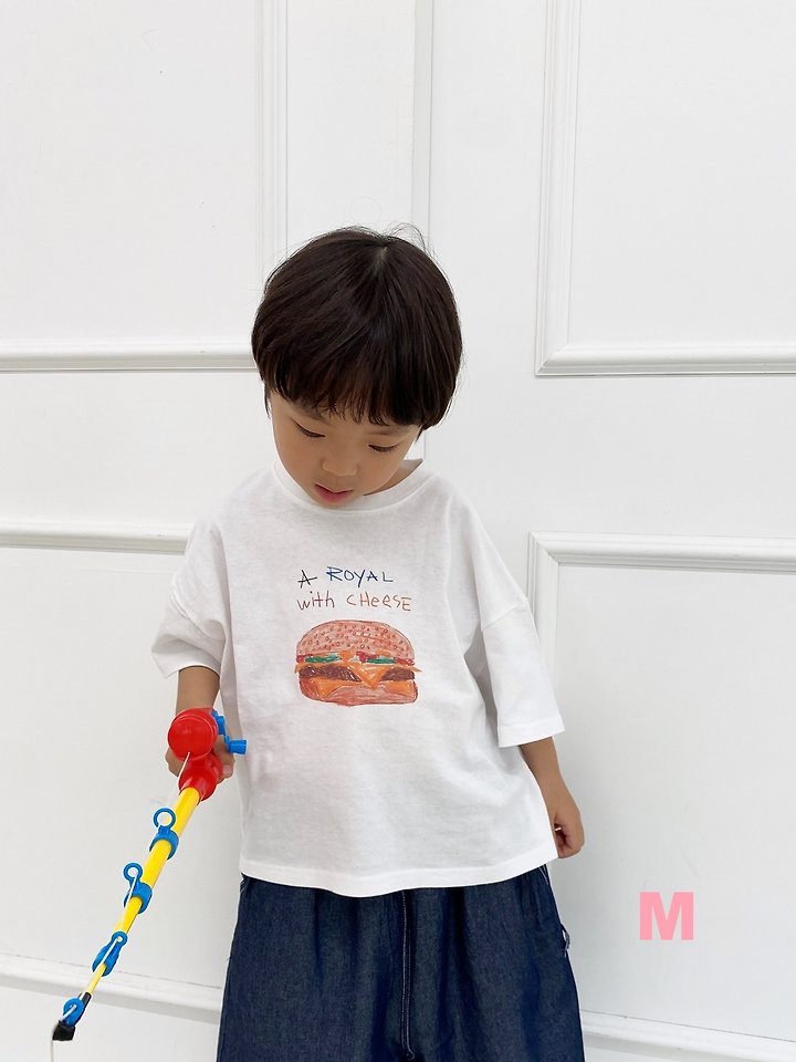 Dress Monster - Korean Children Fashion - #kidsshorts - Burger Tee - 7