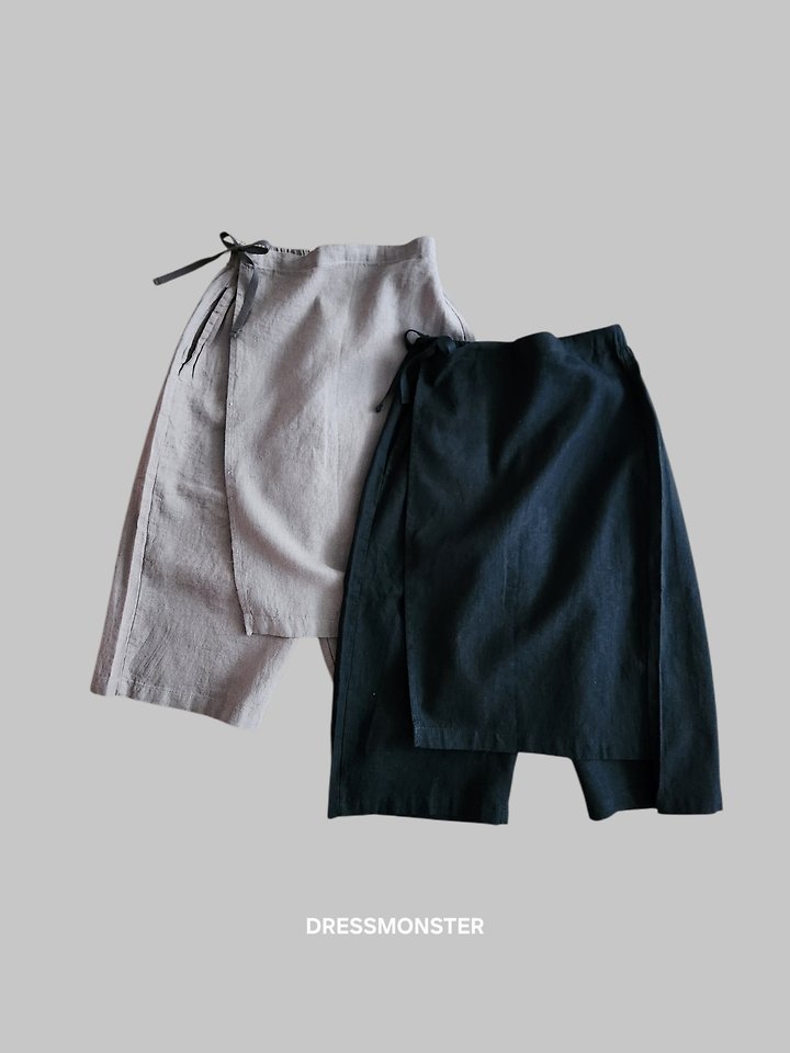 Dress Monster - Korean Children Fashion - #littlefashionista - Linen Wrap Pants