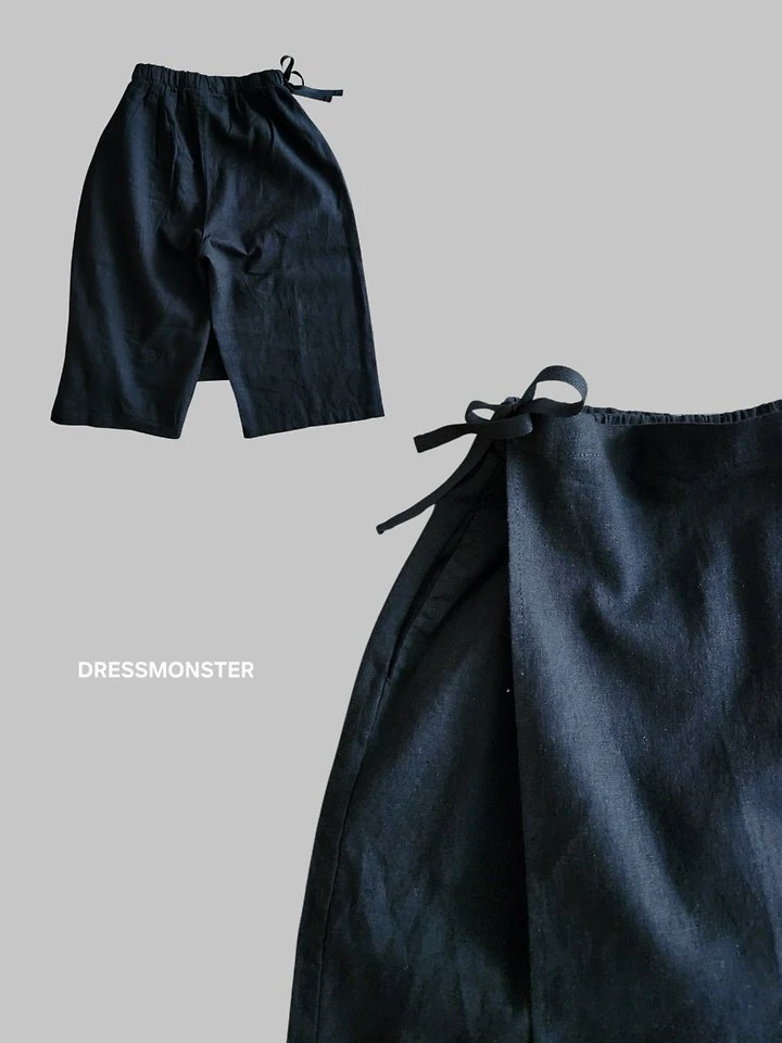 Dress Monster - Korean Children Fashion - #minifashionista - Linen Wrap Pants - 3