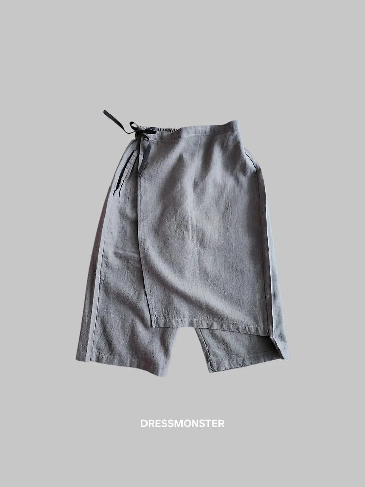 Dress Monster - Korean Children Fashion - #minifashionista - Linen Wrap Pants - 4
