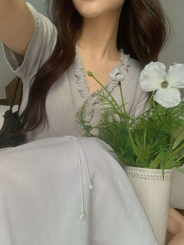 Dress Room - Korean Women Fashion - #momslook - Daisy Frill Cardigan - 6