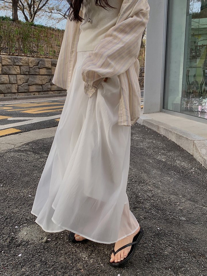 Dress Room - Korean Women Fashion - #momslook - Pure Airy Skirt - 5