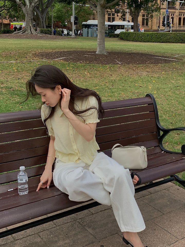 Dress Room - Korean Women Fashion - #momslook - Obe Collar Blouse - 2