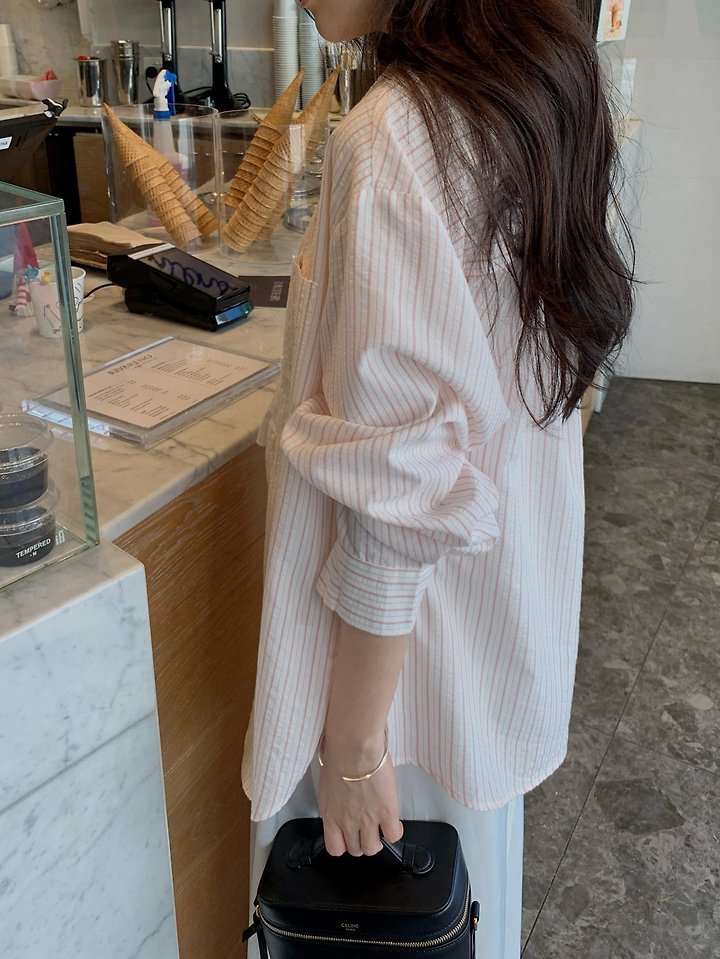 Dress Room - Korean Women Fashion - #womensfashion - Molly Stripe Shirt - 4