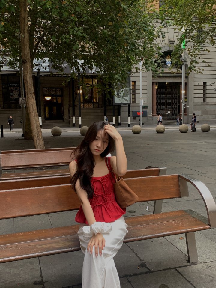Dress Room - Korean Women Fashion - #momslook - Square Ribbon Blouse - 2