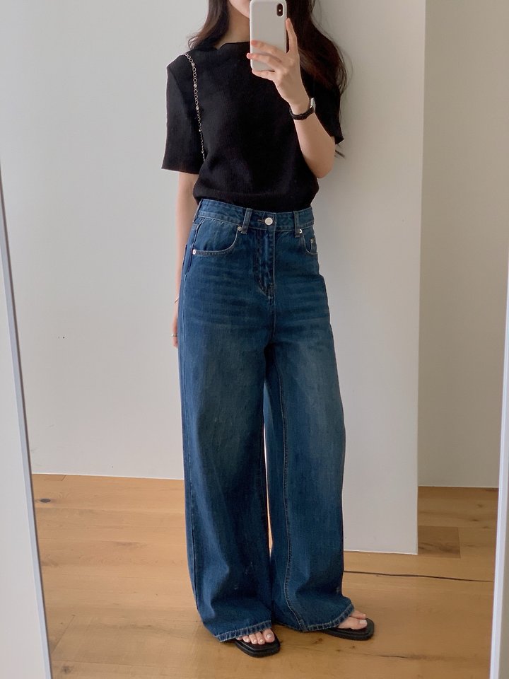 Dress Room - Korean Women Fashion - #romanticstyle - Bonnie Denim Pants - 9