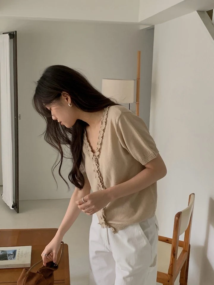 Dress Room - Korean Women Fashion - #womensfashion - Daisy Frill Cardigan - 9