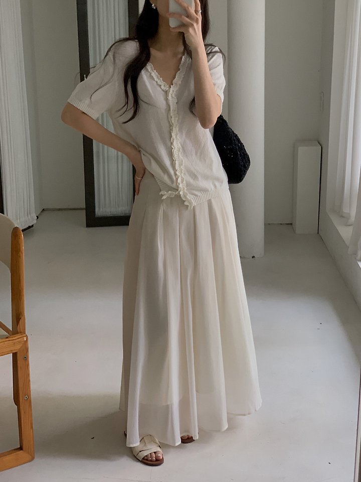 Dress Room - Korean Women Fashion - #momslook - Pure Airy Skirt - 4
