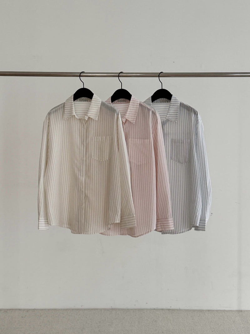 Dress Room - Korean Women Fashion - #womensfashion - Molly Stripe Shirt
