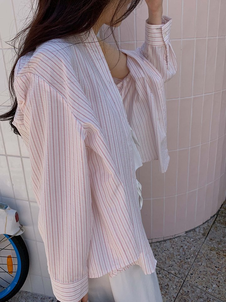 Dress Room - Korean Women Fashion - #womensfashion - Molly Stripe Shirt - 3