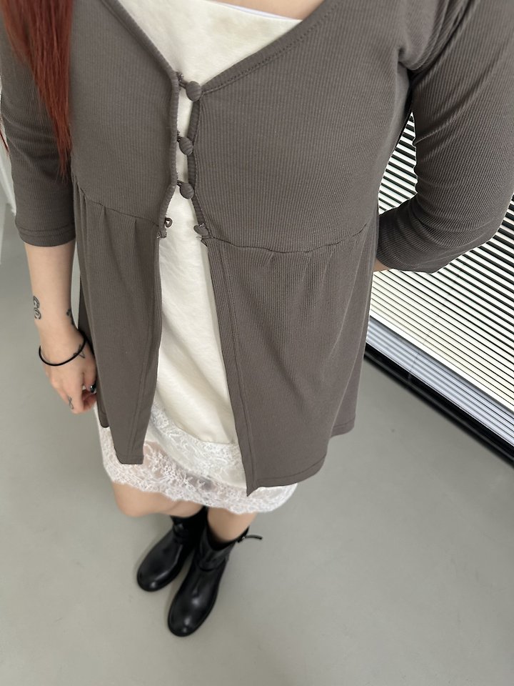 Dress U - Korean Women Fashion - #momslook - Flare V-Neck Tee - 9