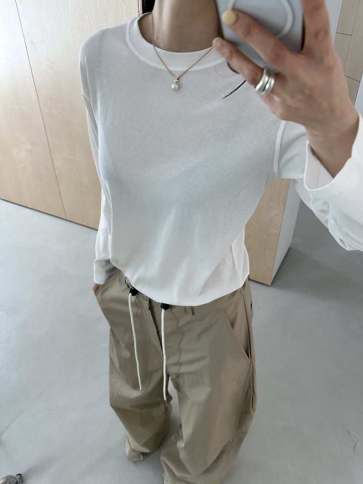 Dress U - Korean Women Fashion - #momslook - Airy Span Tee - 11