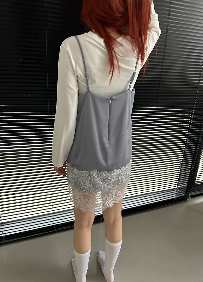 Dress U - Korean Women Fashion - #momslook - Glossy Lace One-piece - 10