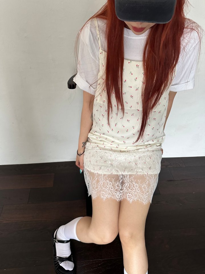 Dress U - Korean Women Fashion - #momslook - Floral Slip One-Piece - 10