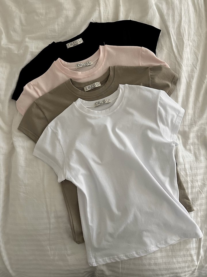 Dress U - Korean Women Fashion - #momslook - Compact Silhouette Tee - 10