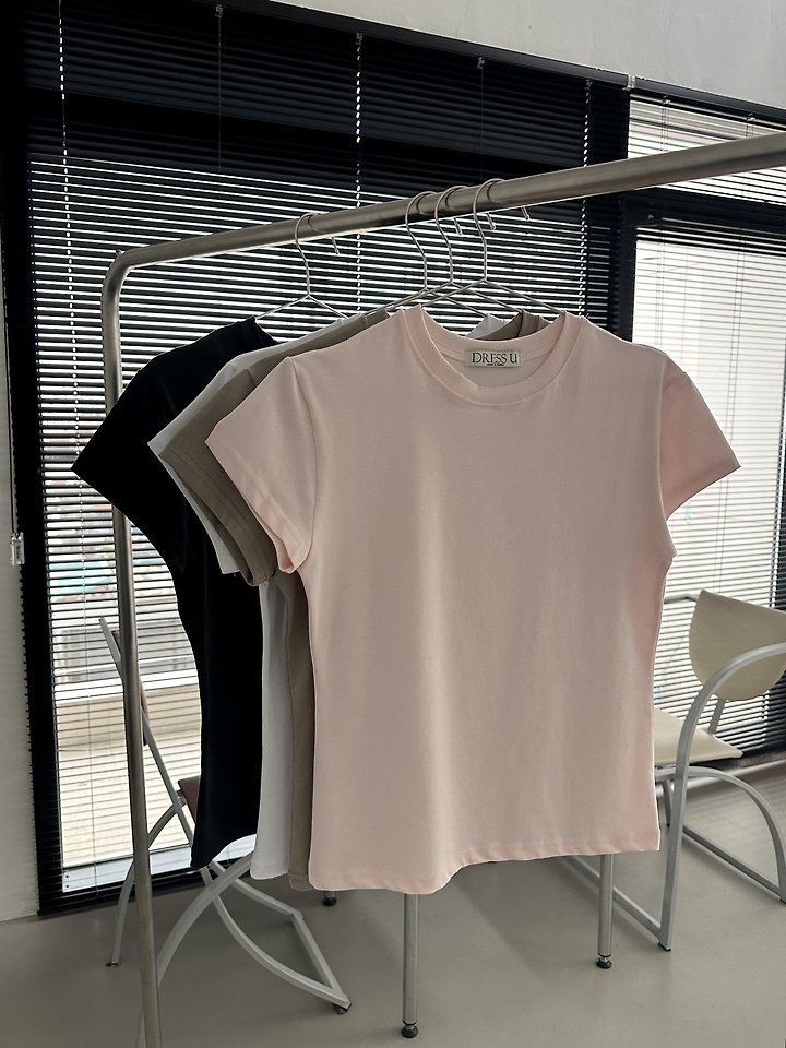 Dress U - Korean Women Fashion - #momslook - Compact Silhouette Tee - 2