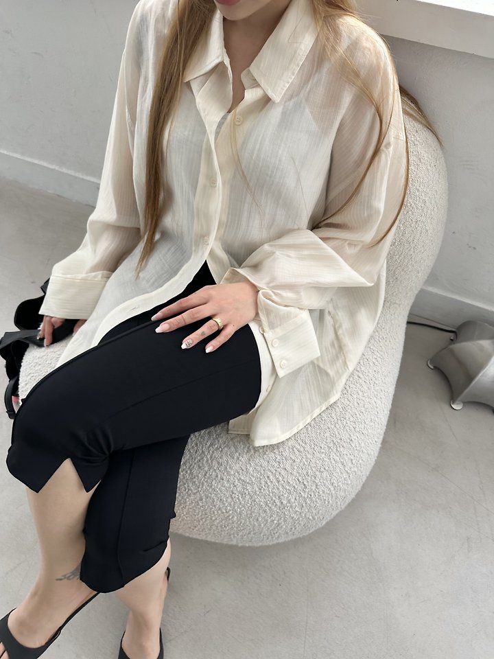 Dress U - Korean Women Fashion - #momslook - Natural Low Shirt - 8