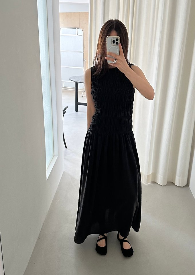 Dress U - Korean Women Fashion - #momslook - Smocked Modal One-piece - 2