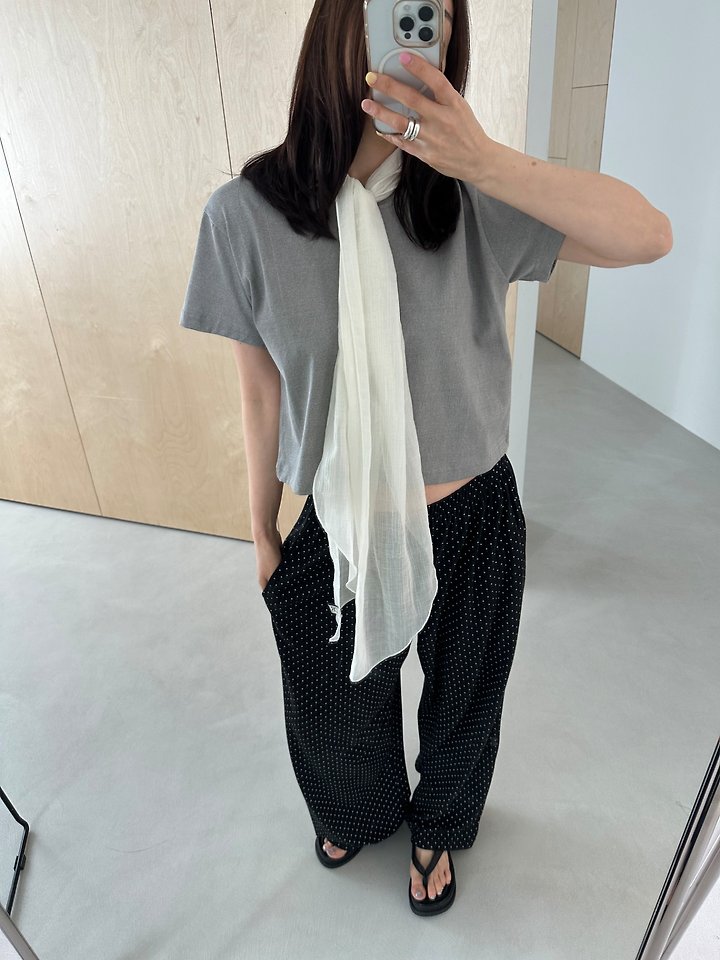 Dress U - Korean Women Fashion - #momslook - Pigment Crop Tee - 2