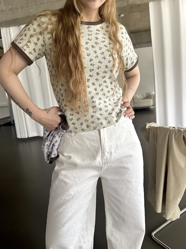 Dress U - Korean Women Fashion - #momslook - Bear Ringer Tee - 12