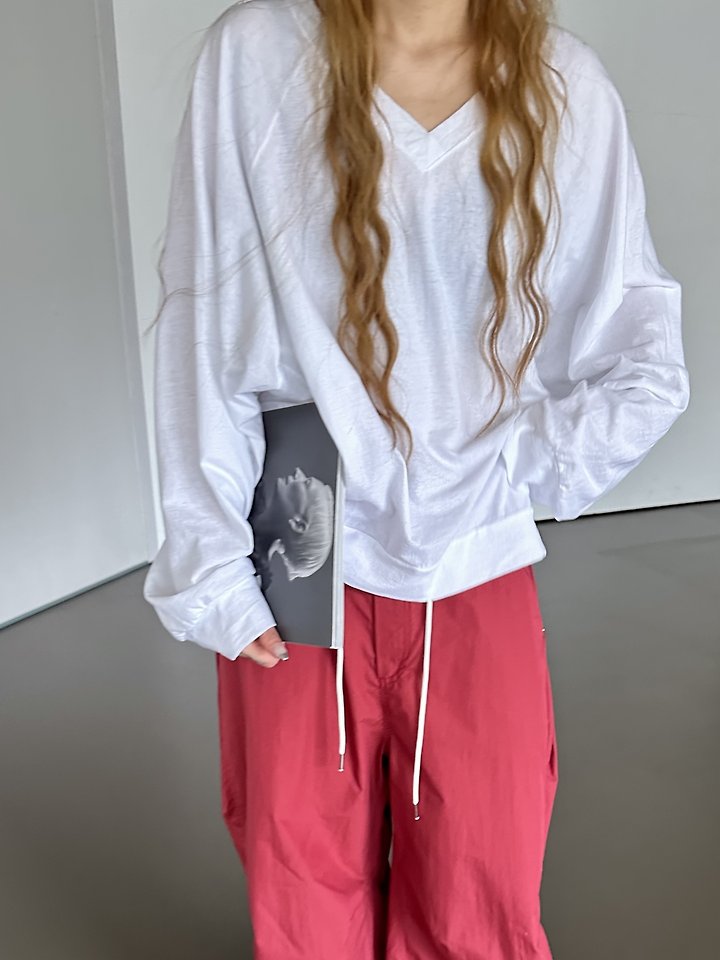 Dress U - Korean Women Fashion - #momslook - Cooling V-Box Tee - 11