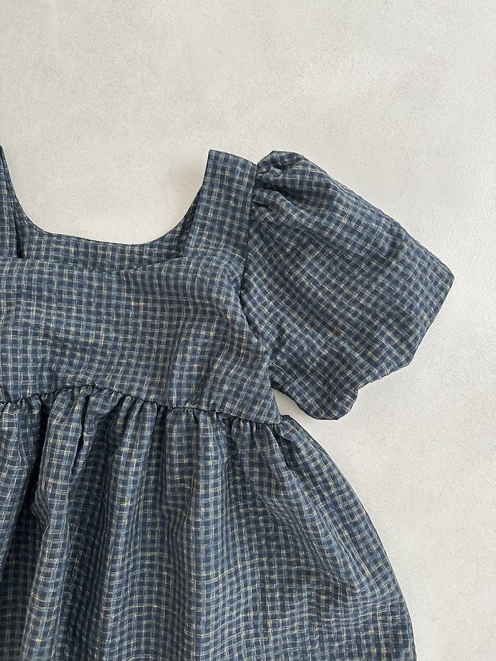 Dress U - Korean Women Fashion - #momslook - Square Check Blouse - 3