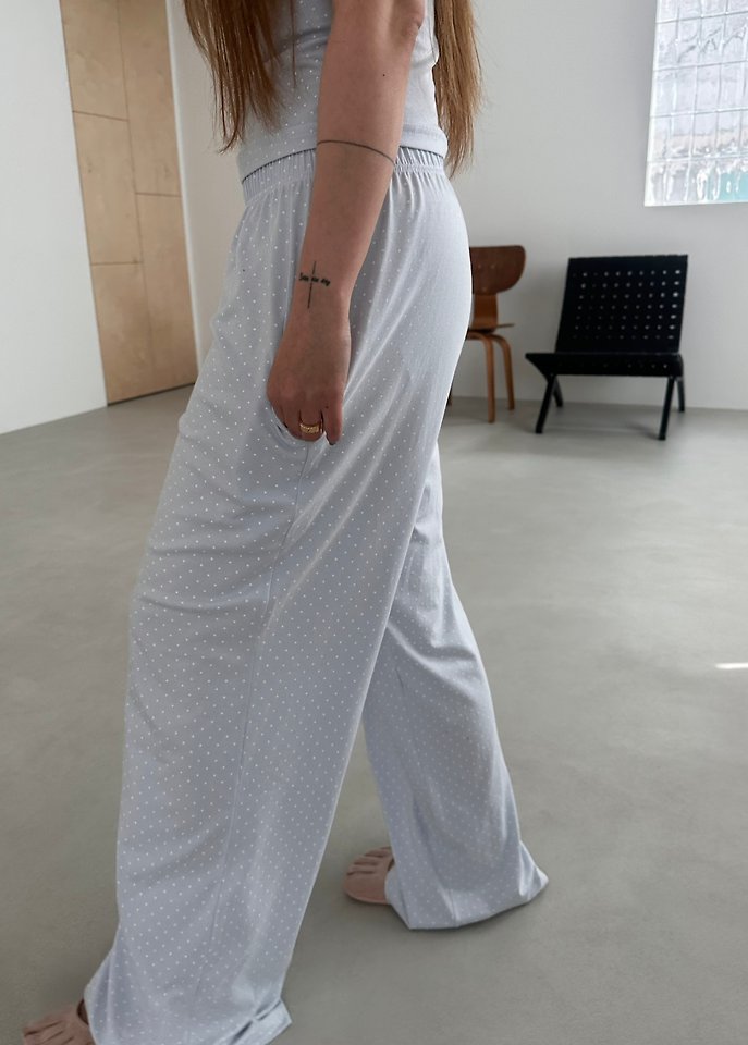 Dress U - Korean Women Fashion - #momslook - Dot Wide Pants - 3