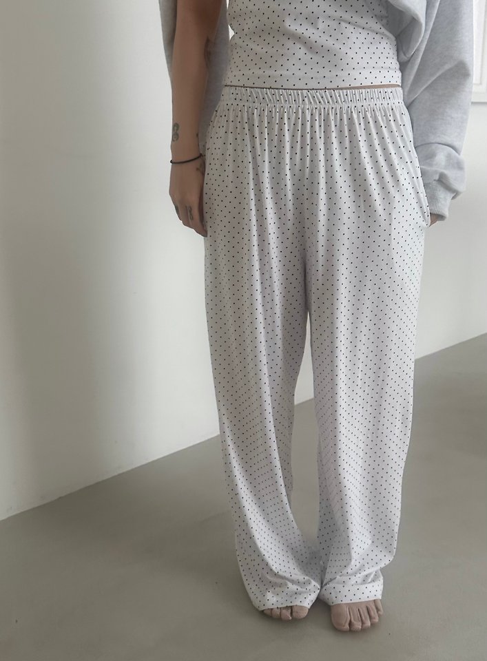 Dress U - Korean Women Fashion - #momslook - Dot Wide Pants - 7