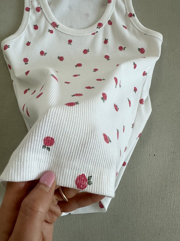 Dress U - Korean Women Fashion - #vintagekidsstyle - Rose Ribbed Top - 4
