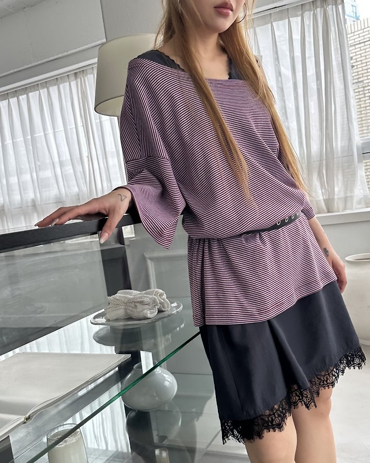 Dress U - Korean Women Fashion - #restrostyle - Loose Marine Tee - 9