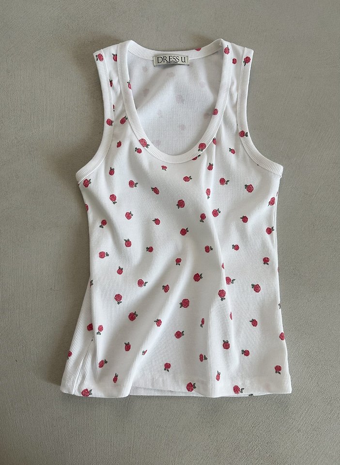 Dress U - Korean Women Fashion - #restrostyle - Rose Ribbed Top - 5
