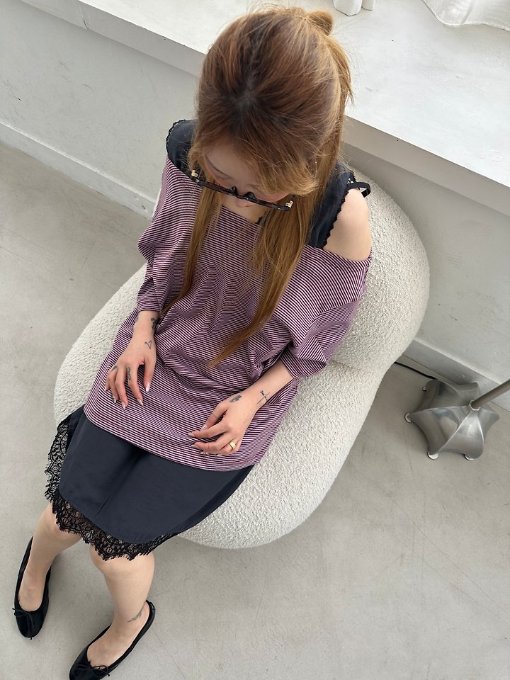 Dress U - Korean Women Fashion - #romanticstyle - Loose Marine Tee - 10