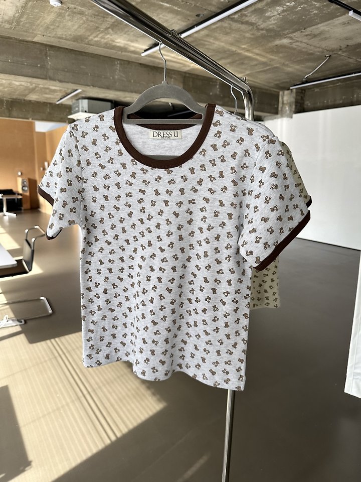 Dress U - Korean Women Fashion - #shopsmall - Bear Ringer Tee - 5