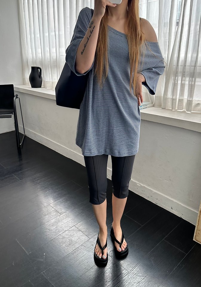 Dress U - Korean Women Fashion - #thatsdarling - Loose Marine Tee - 12