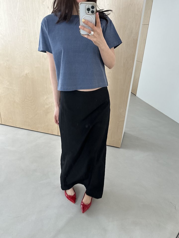 Dress U - Korean Women Fashion - #thatsdarling - Pigment Crop Tee - 10