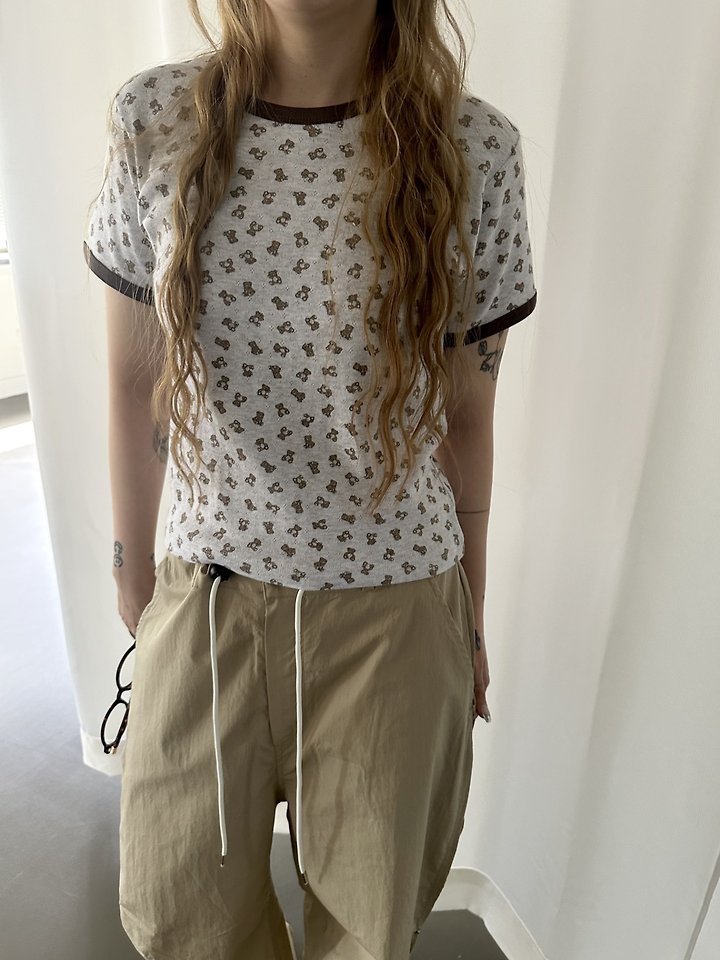 Dress U - Korean Women Fashion - #thelittlethings - Bear Ringer Tee - 7