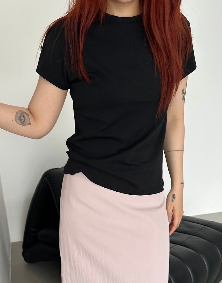 Dress U - Korean Women Fashion - #vintageinspired - Compact Silhouette Tee - 12
