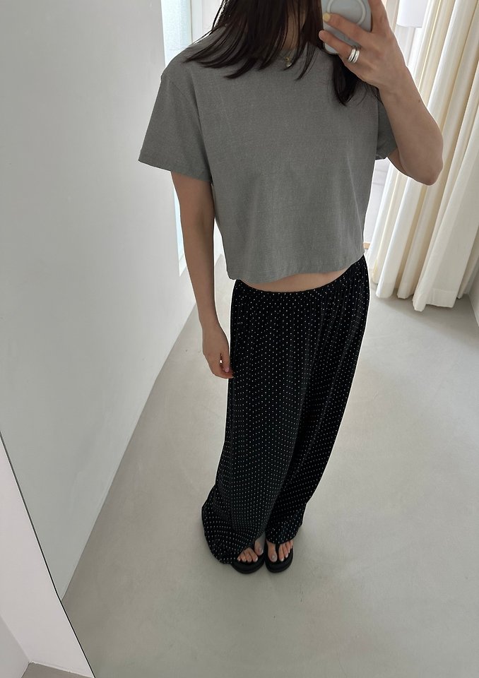Dress U - Korean Women Fashion - #womensfashion - Pigment Crop Tee - 4