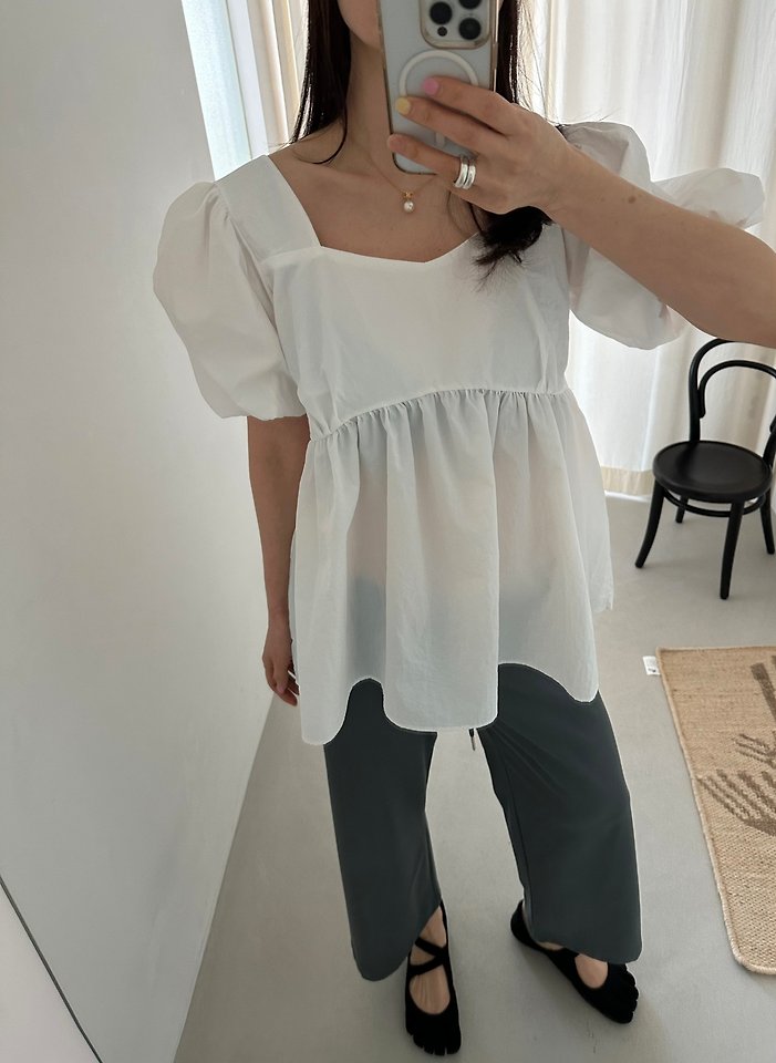 Dress U - Korean Women Fashion - #vintageinspired - Gurum Puff Blouse - 3