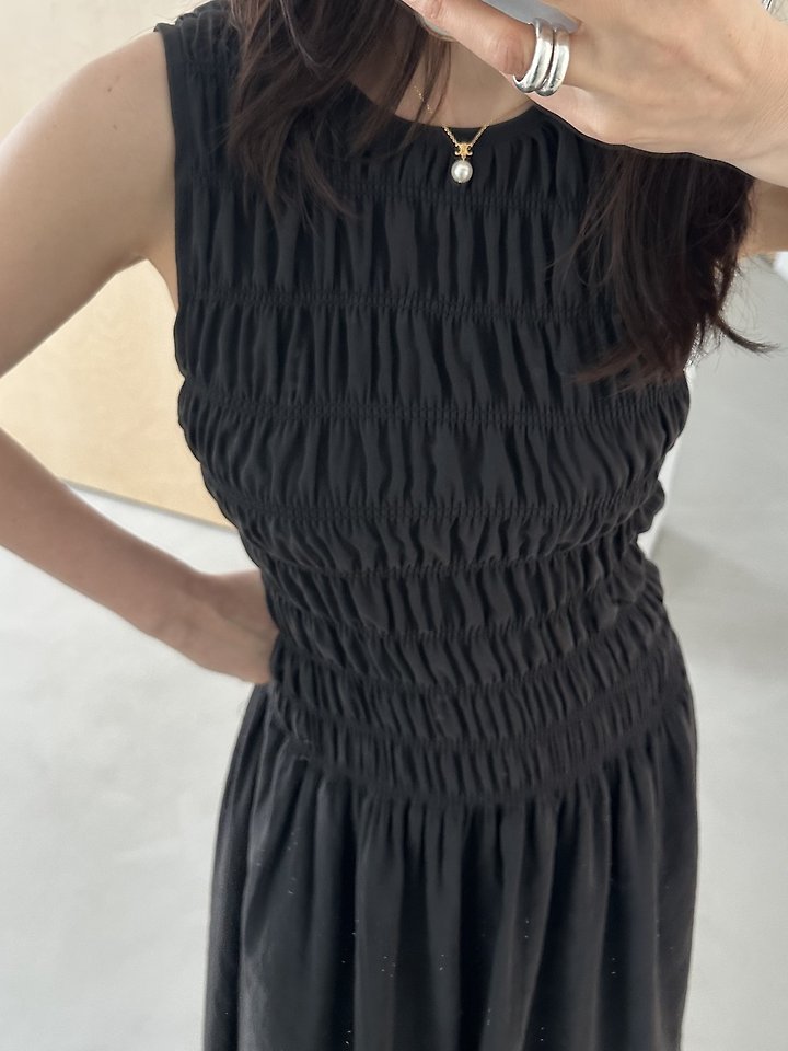 Dress U - Korean Women Fashion - #vintagekidsstyle - Smocked Modal One-piece - 6