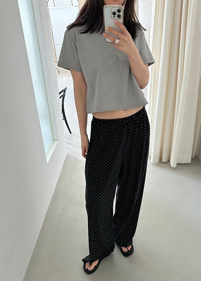 Dress U - Korean Women Fashion - #vintagekidsstyle - Pigment Crop Tee - 5