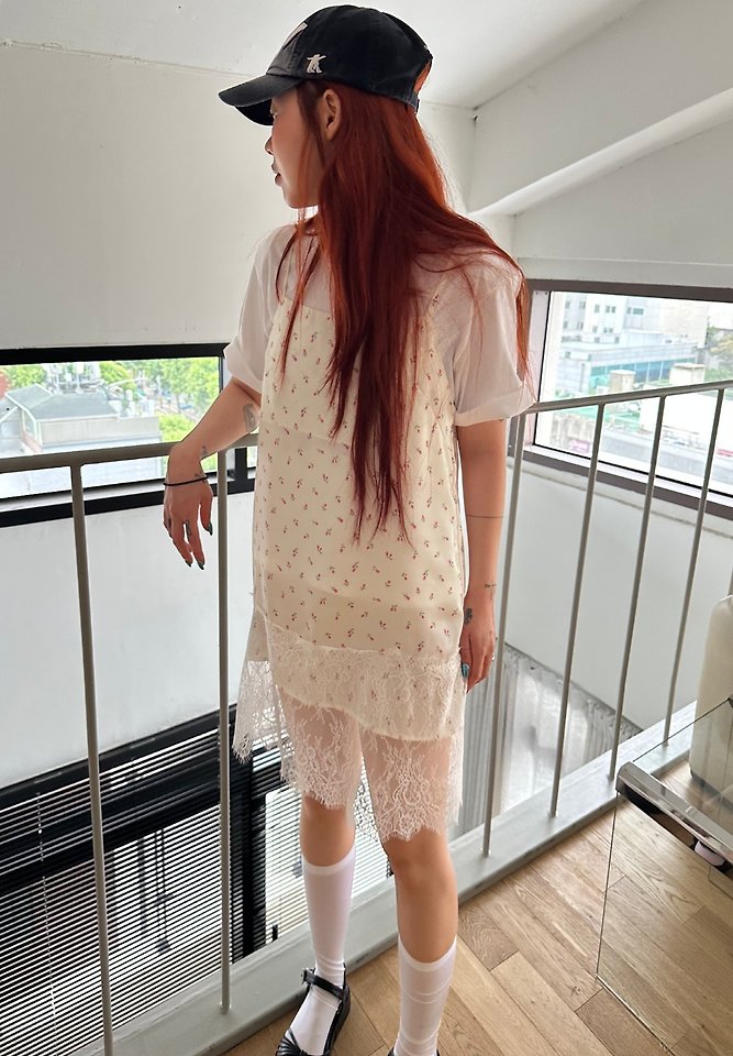 Dress U - Korean Women Fashion - #womensfashion - Floral Slip One-Piece - 12