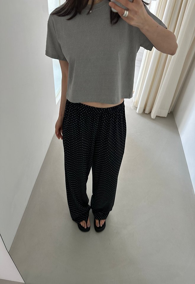 Dress U - Korean Women Fashion - #womensfashion - Pigment Crop Tee - 3