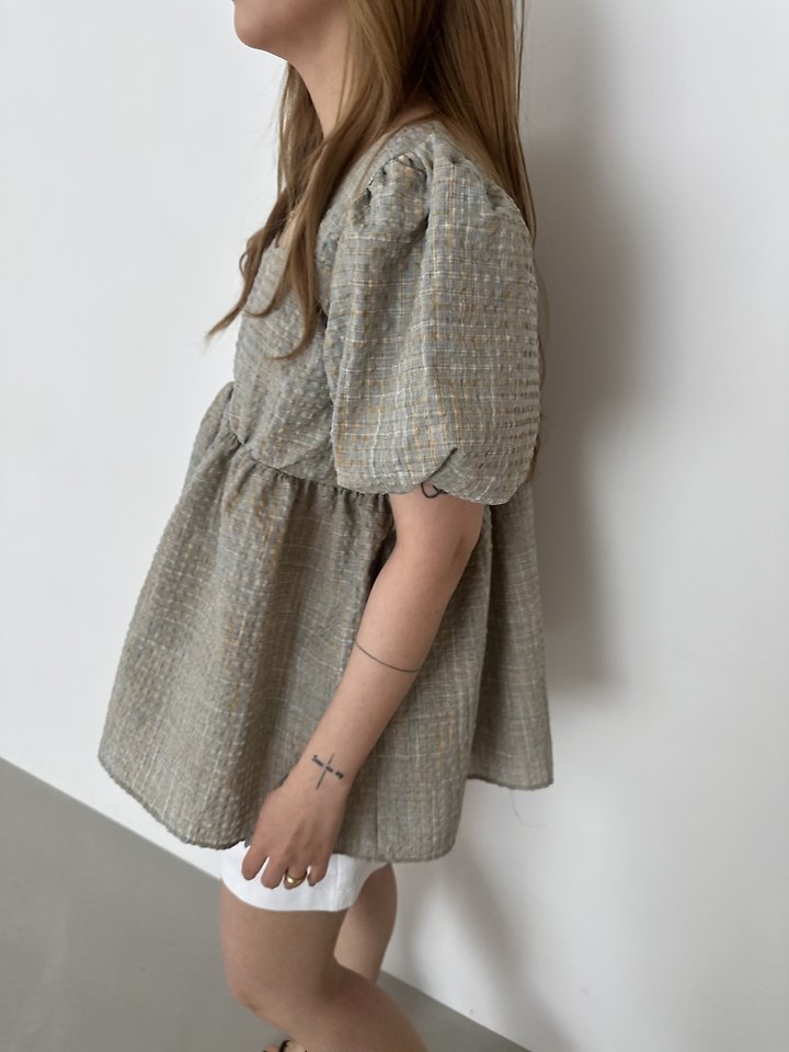 Dress U - Korean Women Fashion - #womensfashion - Square Check Blouse - 10