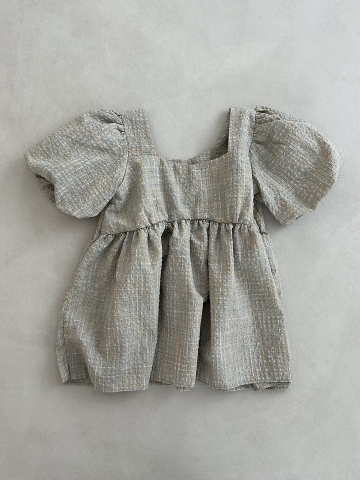 Dress U - Korean Women Fashion - #womensfashion - Square Check Blouse - 6