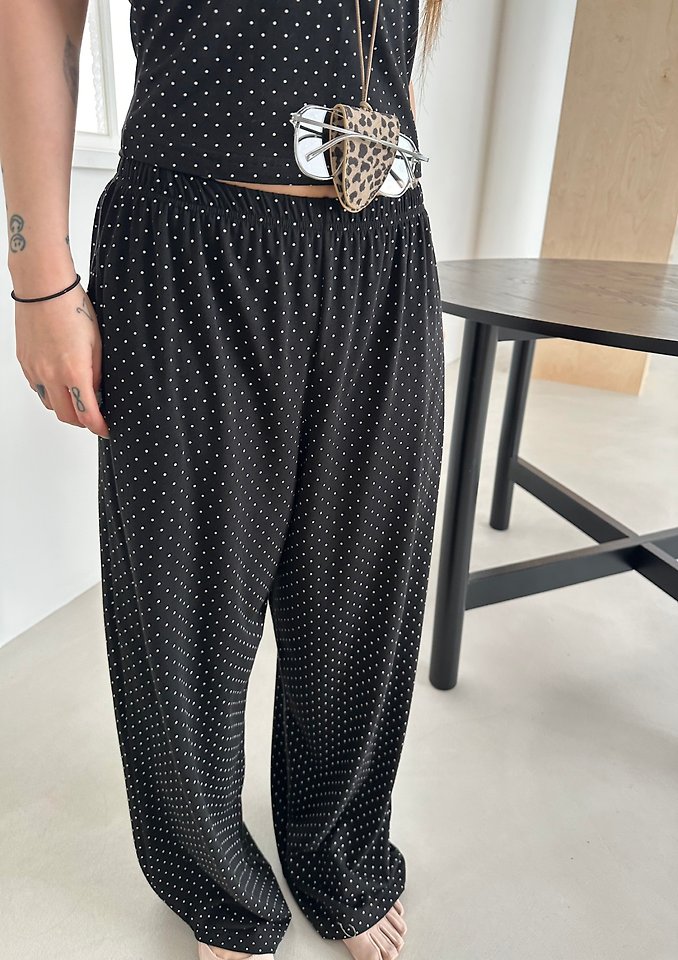 Dress U - Korean Women Fashion - #womensfashion - Dot Wide Pants - 12