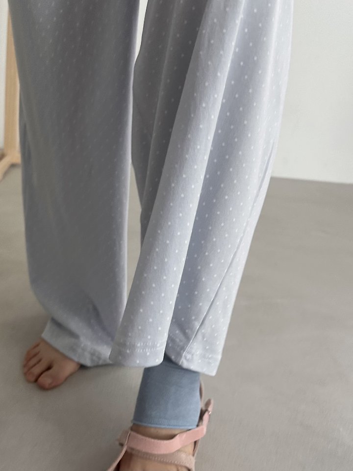 Dress U - Korean Women Fashion - #momslook - Dot Wide Pants - 4